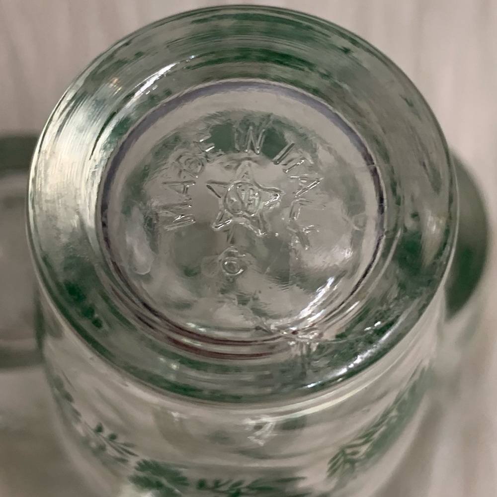 Made in Italy green floral clear‎ shot glassses (lot of 4) - Picture 5 of 7